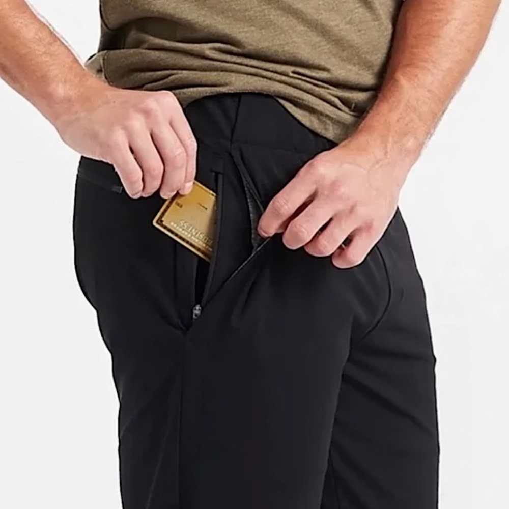 VUORI Fleet Pants Athletic Slim 30" Elastic Waist Stretch Performance Sz M Black - Picture 4 of 14